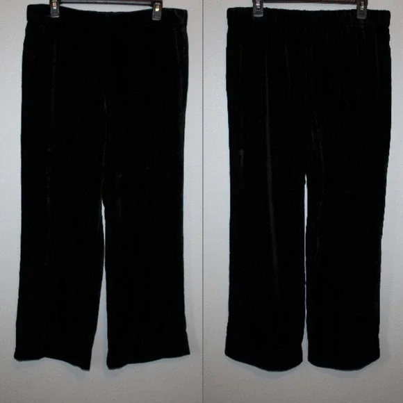J. Crew Velvet Peyton Pull-On Pants Black Stretch Womens Size 14T 14 Tall H14624 - Picture 10 of 11
